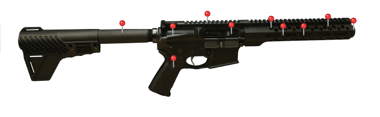 Pieces of a Fully Customized AR Pistol